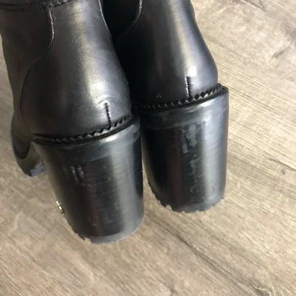 Sam Edelman Sade Carolena High Heel Hiker Lace Up Boots - Picture 5 of 9